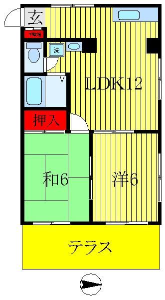 足立区一ツ家のマンションの間取り