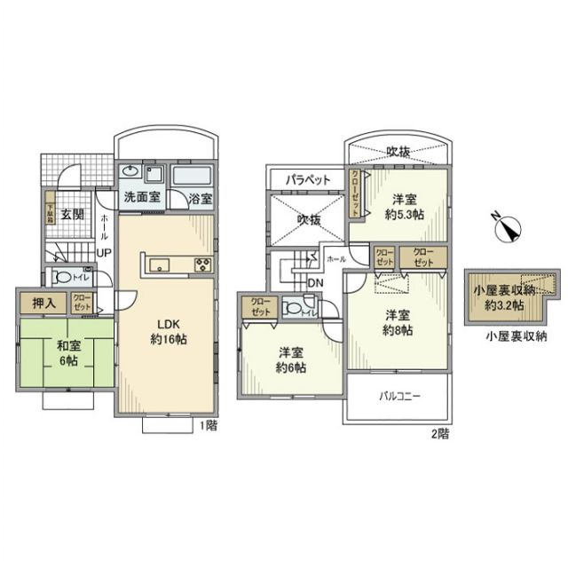 大曽根戸建の間取り