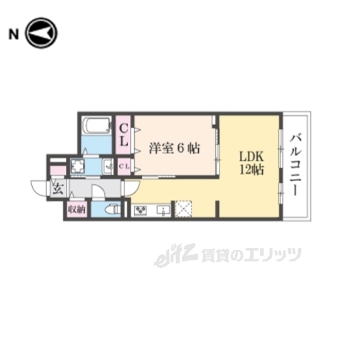 大和郡山市額田部北町のアパートの間取り