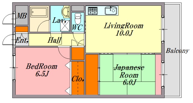 【広島市安佐南区中須のマンションの間取り】