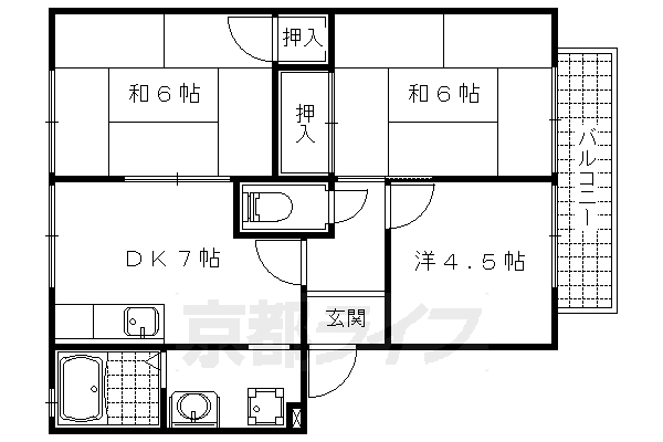 ラテール音羽　Ａ棟の間取り