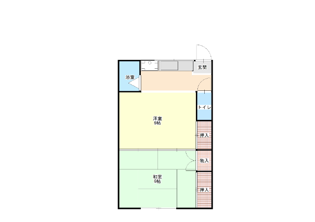 加茂市新栄町のアパートの間取り