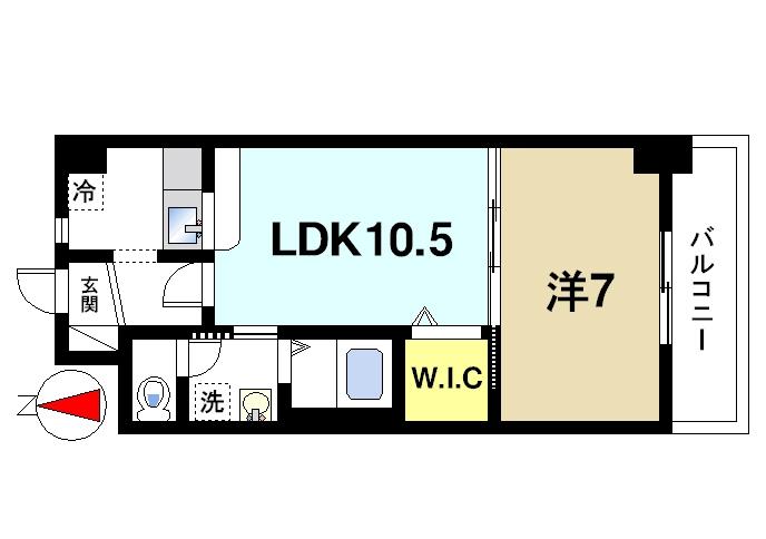 奈良市法華寺町のマンションの間取り