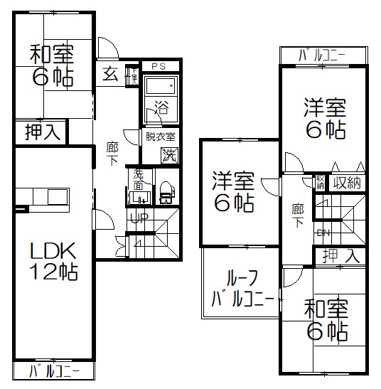 さいたま市見沼区大字南中丸のマンションの間取り