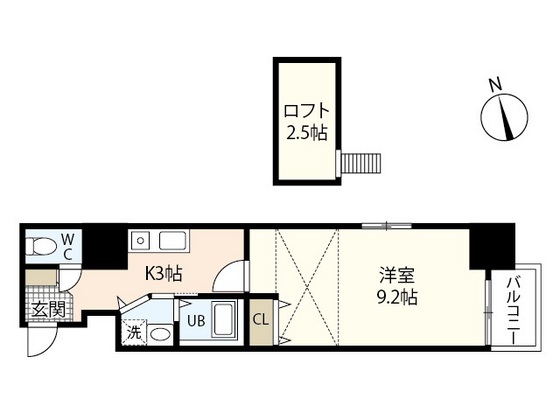 【グラビスコート紙屋町の間取り】