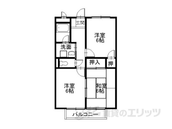 コーポアイリス3の間取り