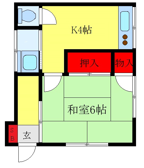 北区上十条のアパートの間取り