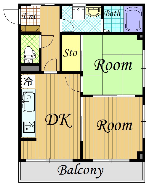 川崎市川崎区渡田東町のマンションの間取り