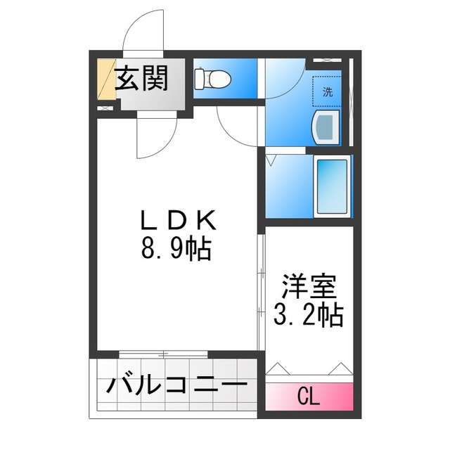 堺市西区鳳西町のアパートの間取り