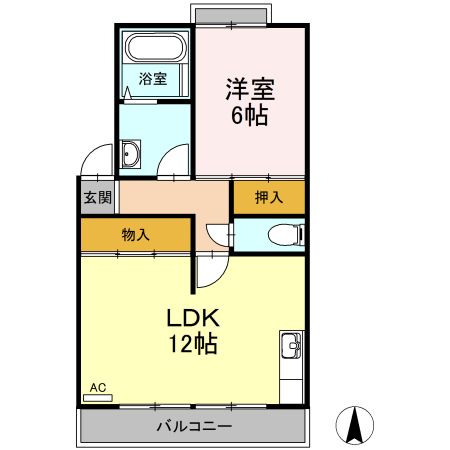 プレジール倉本　B棟の間取り