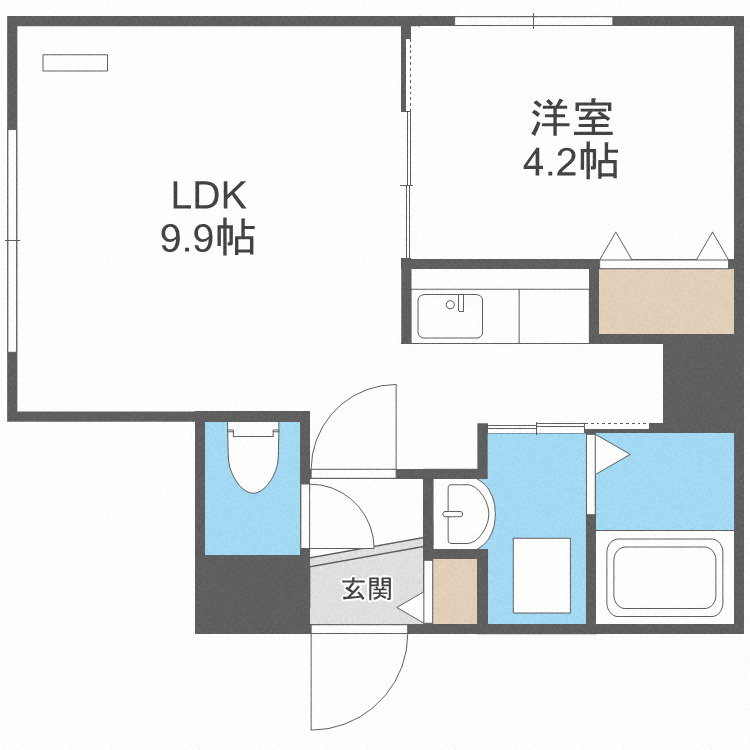 STUDIO中島公園の間取り