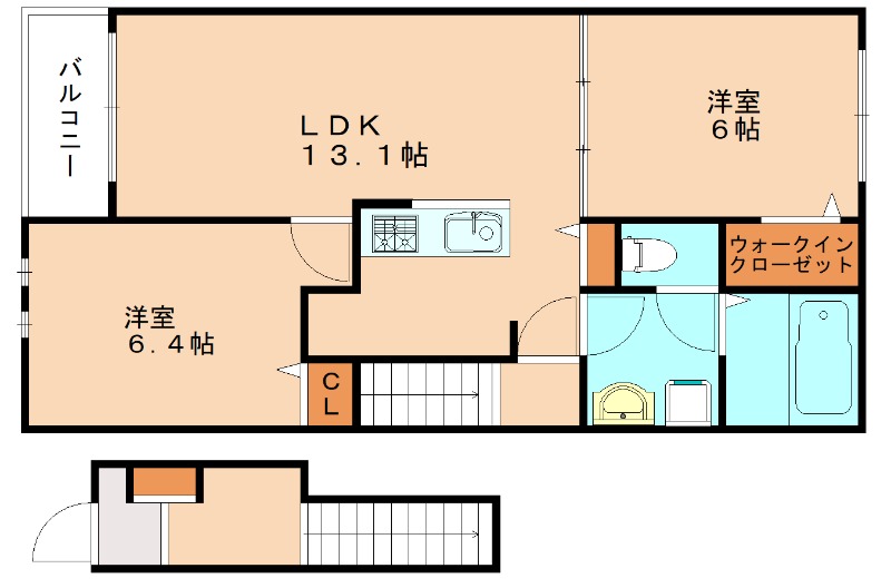 プロスペリティ岡垣IIの間取り