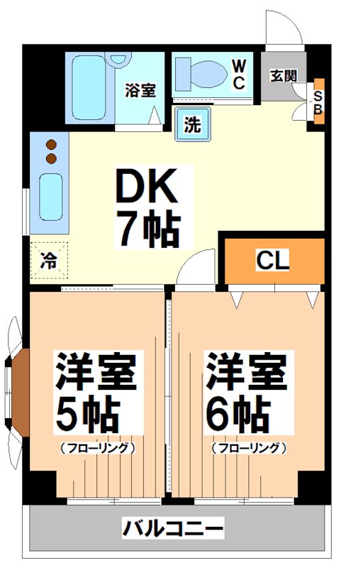 世田谷区松原のマンションの間取り