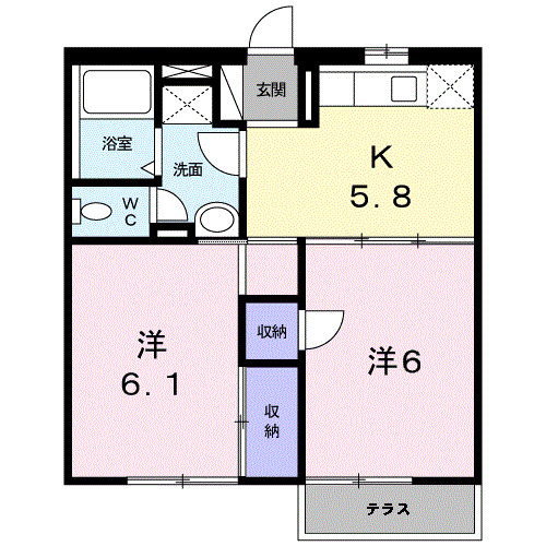 グリンピア古都Ａの間取り