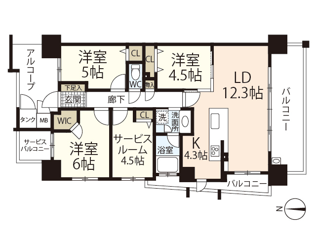 フローレンス横川駅前プレミアムステージ（０２０１）の間取り