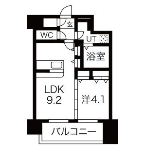 大阪市城東区今福西のマンションの間取り