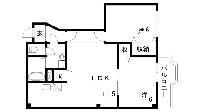 フォレスト六甲A棟の間取り