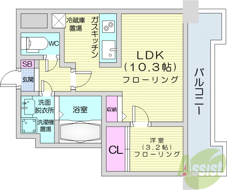 UURコート札幌北三条の間取り