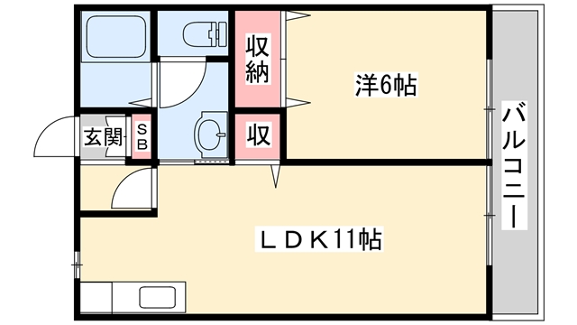 ソレジオ横田の間取り