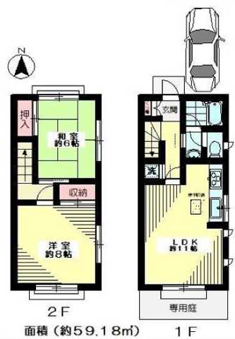 杉並区天沼のアパートの間取り