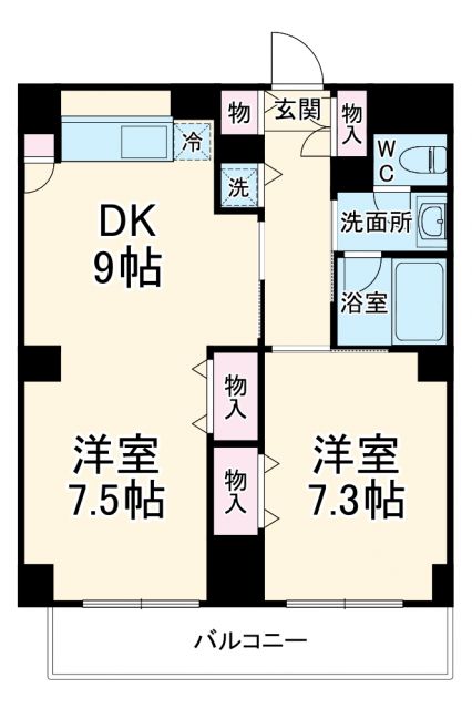 横浜市青葉区藤が丘のマンションの間取り