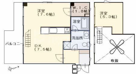 松戸市幸谷のマンションの間取り