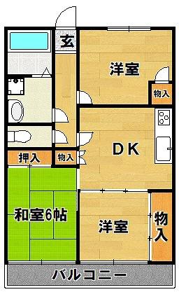 グランドコーポ西田I号棟の間取り