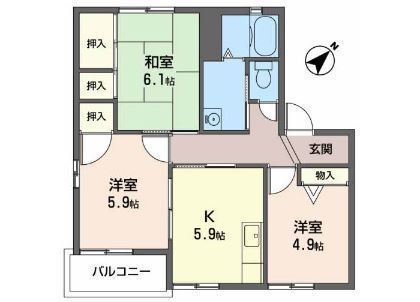 メゾンソレーユIの間取り