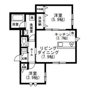 小金井市貫井南町のアパートの間取り