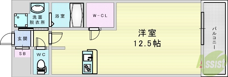 ララプレイス新大阪シエスタの間取り