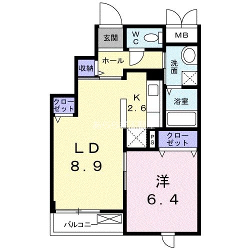 浜松市中央区西伊場町のマンションの間取り