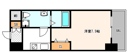 大阪プレステージアコモデーションの間取り