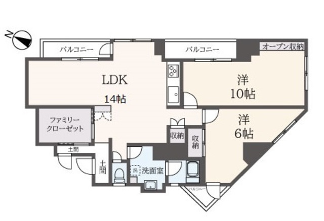 豊島区南池袋のマンションの間取り