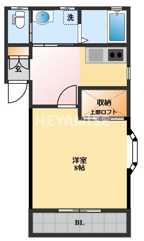 雲仙市吾妻町平江名のアパートの間取り