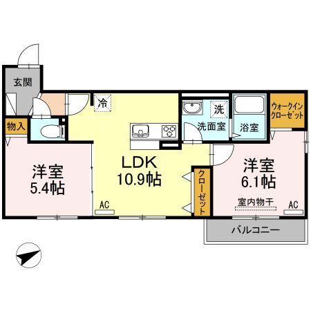 レセンテ１０３８の間取り