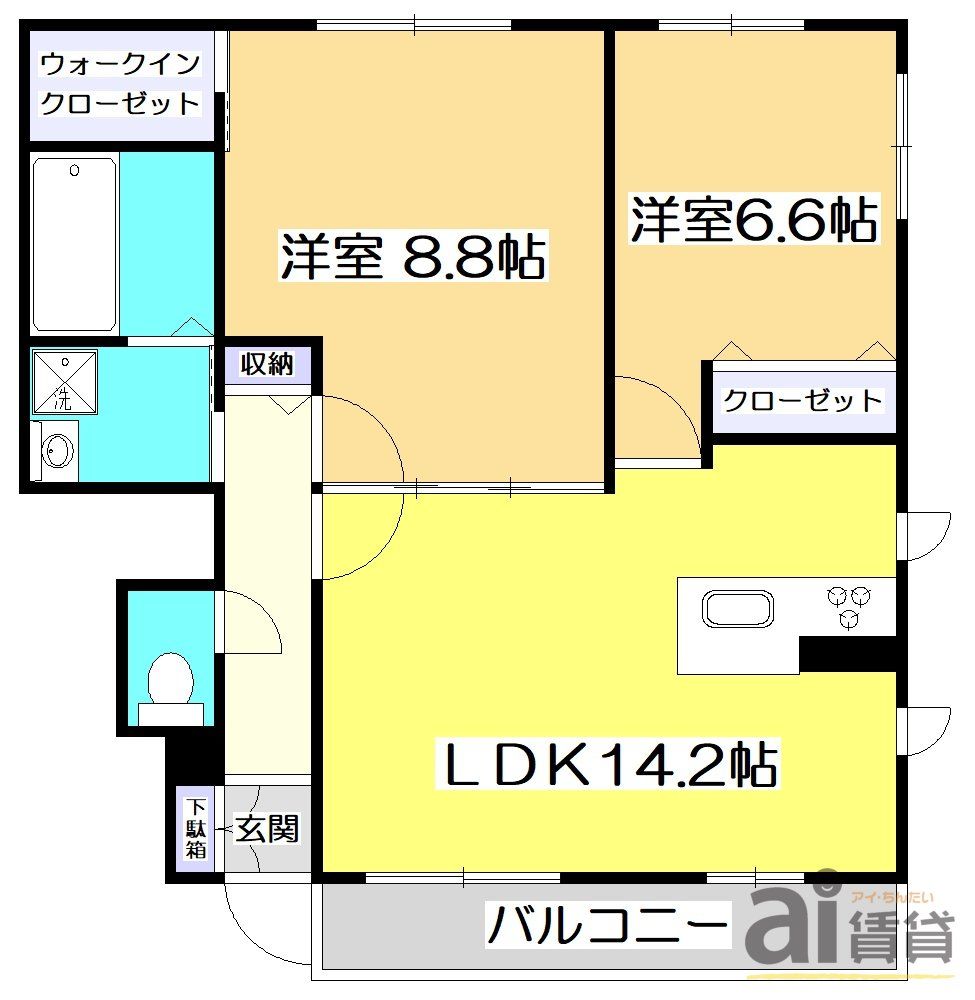 志木市上宗岡のアパートの間取り