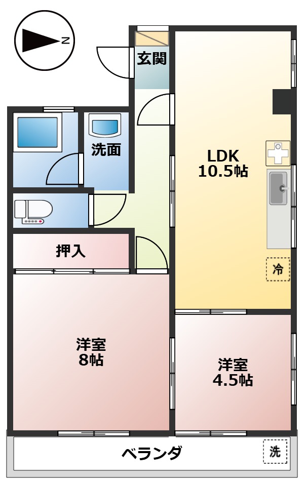 ハイツむすぶの間取り