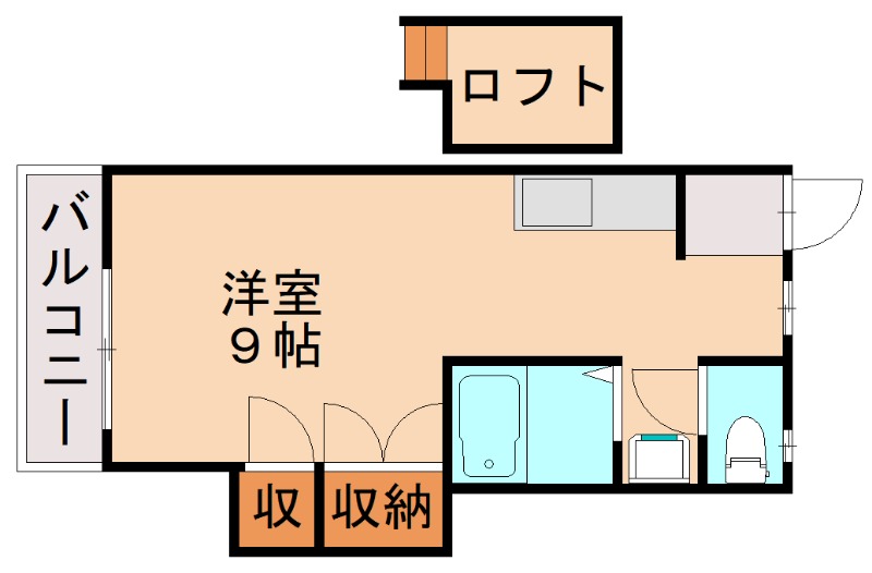 北九州市八幡西区楠木のアパートの間取り