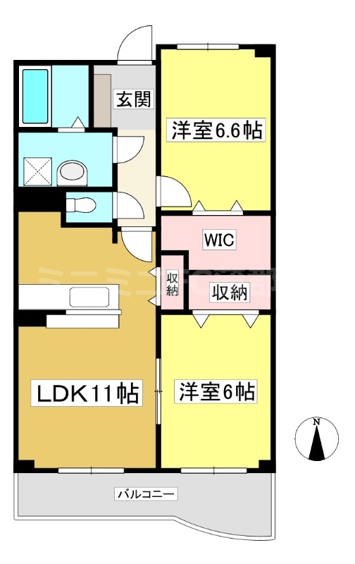 ラフィネタウン丸山東の間取り写真