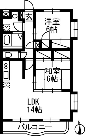 セゾン秀静の間取り写真