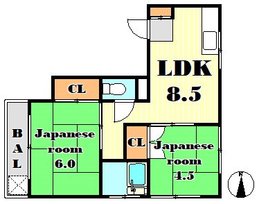 世田谷区赤堤のマンションの間取り