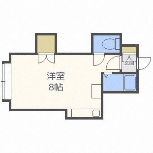 札幌市西区二十四軒四条のアパートの間取り