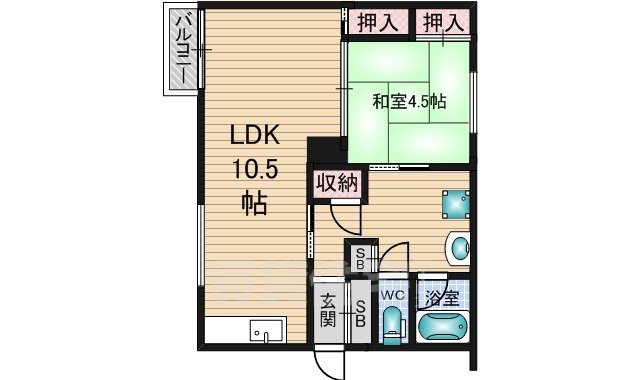 第一中尾コーポの間取り