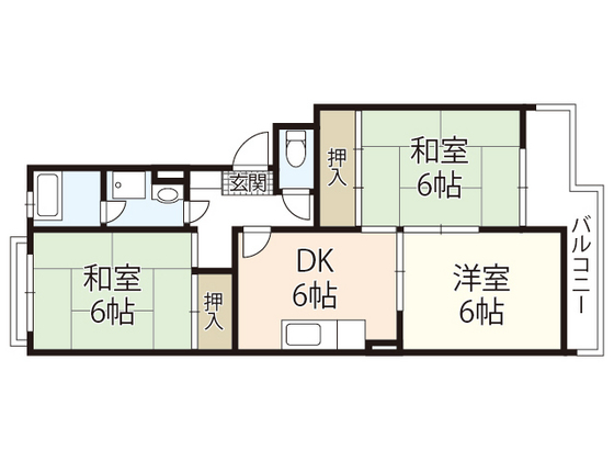 広島市西区井口のマンションの間取り