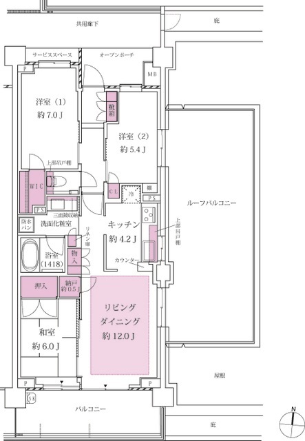 杉並区成田東のマンションの間取り