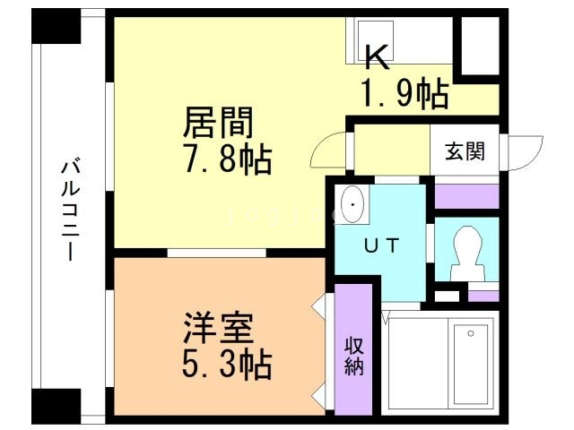 札幌市東区北十四条東のマンションの間取り