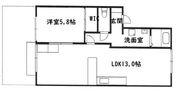 加古川市加古川町友沢のアパートの間取り