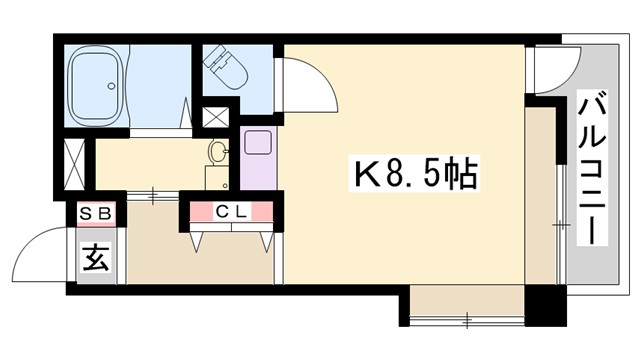 加古川市尾上町今福のマンションの間取り