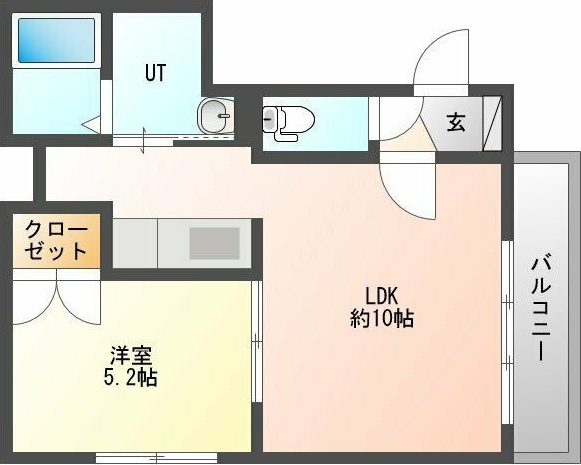 札幌市白石区中央一条のマンションの間取り