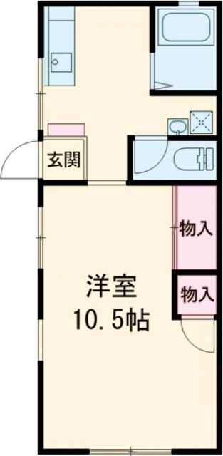 宇都宮市東塙田のアパートの間取り